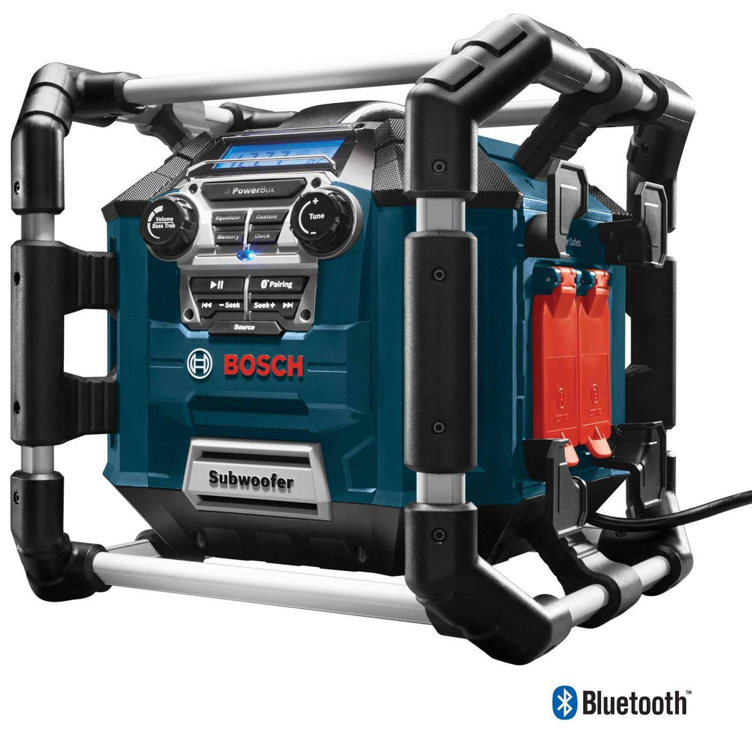 Bosch PB360C Jobsite AM/FM Radio with Charger, 360 Degree Sound and Bluetooth