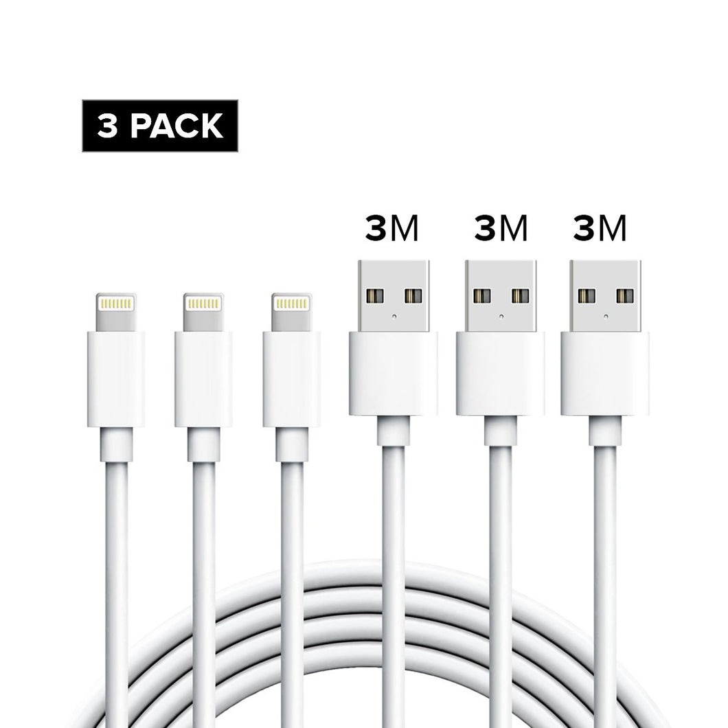 3 Pack iPhone Charger Cable iPhone 6 & 6 Plus / iPhone 5 & 5S & 5C (3M)