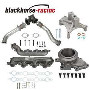 For 99.5-03 Ford 7.3 Powerstroke Diesel Bellowed Up Pipes Turbo Pedestal&Housing