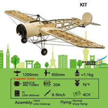 Load image into Gallery viewer, Dancing Wings Hobby S2001 Balsa Wood RC Airplane Fokker-E Aircraft KIT Version DIY Flying Model