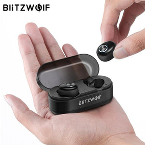 Blitzwolf BW-FYE2 TWS True Wireless bluetooth 5.0 Earphone HiFi Stereo Sound Bilateral Call Portable Mini Sports Earbuds Headset (Black)