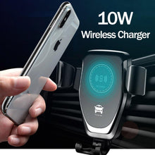 Load image into Gallery viewer, 10W QI Wireless Charging for Samsung Galaxy S10 S9 S8 S6 S7 Edge Car Phone Holder for IPhone X XS MAX XR 8 Plus Wireless Charger