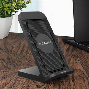 10W Wireless Charger For iPhone 8 X XS Max Fast Wireless Charging Holder For Samsung Galaxy S9 S8 Plus Note 9 8 USB Charger (Black)