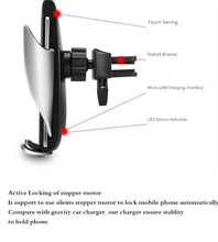 Load image into Gallery viewer, 10W Wireless Car Charger S5 Automatic Clamping Fast Charging Phone Holder Mount in Car for iPhone Huawei Samsung Smart Phone