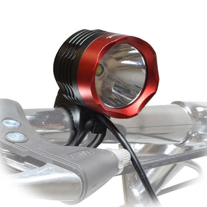 LED Bicycle Headlight Set with Helmet Mount - 1000 Lumen