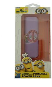 Bytechinc: Minions Peace Sign Design 2200mAh Portable Power Bank USB Charger Cable Included