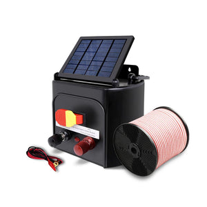 3km 0.1J Solar Electric Fence Energiser Energizer Charger with 400M Tape