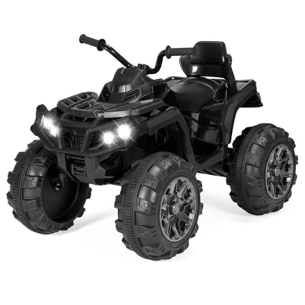 12V Kids 4-Wheel ATV Ride On Car w/ 3.7mph Max, Lights, AUX Jack
