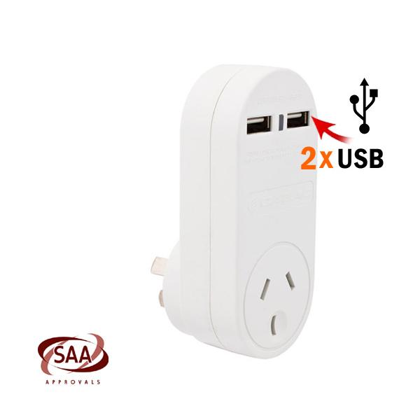 240V Power Outlet with 2 USB Outlets