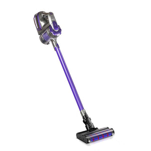 150W Stick Handstick Handheld Cordless Vacuum Cleaner 2-Speed with Headlight - Purple