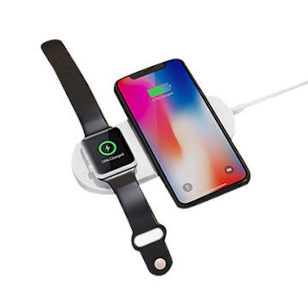 Wireless Charger Fast Charger 2 in 1 Mini AirPower Wireless Charger For Cell Phones Bluetooth Watch By LUD | Quick Wireless Charging Pad Dock For Smart Cell Phones
