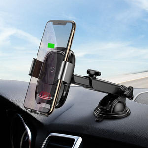 Baseus Intelligent Infrared Sensor Auto Lock 10W Qi Wireless Car Charger Holder For iPhone XS Note 9