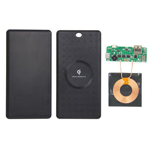 DIY Qi Wireless Charger 6000mAh Power Bank Case Battery Box Kits for Smartphone