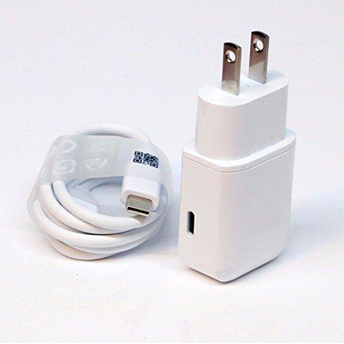 Accessory for Xolo OEM Professional Xolo Q1000s Smartphone Quick Charge 3.0 Adaptive Fast Wall Charger with 2 Cables for Usbc and Microusb. [White/1m Cables]