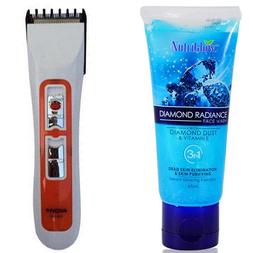 Adbeni Nova Trimmer NHT-5 & Diamond Radiance Face Wash Combo