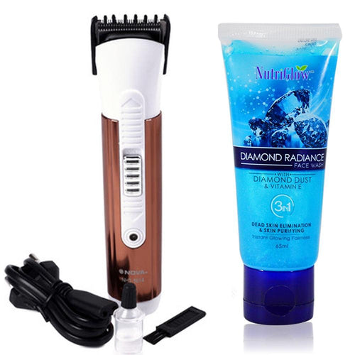 Adbeni Nova Trimmer NHT-6 & Diamond Radiance Face Wash Combo