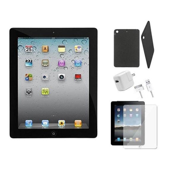 Apple iPad 2 16GB Bundle with Case, Charger, & Tempered Glass Protector
