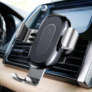 Baseus 10W Qi Wireless Fast Charging Gravity Auto Lock Air Vent Car Phone Holder Stand for iPhone 8 X