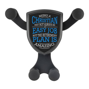 Being Christian Not Easy But Retirement Is Amazing Qi Wireless Car Charger Mount