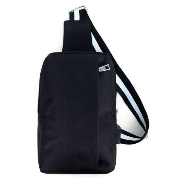Black Crossbody Shoulder Sling Bag with USB Charging Port