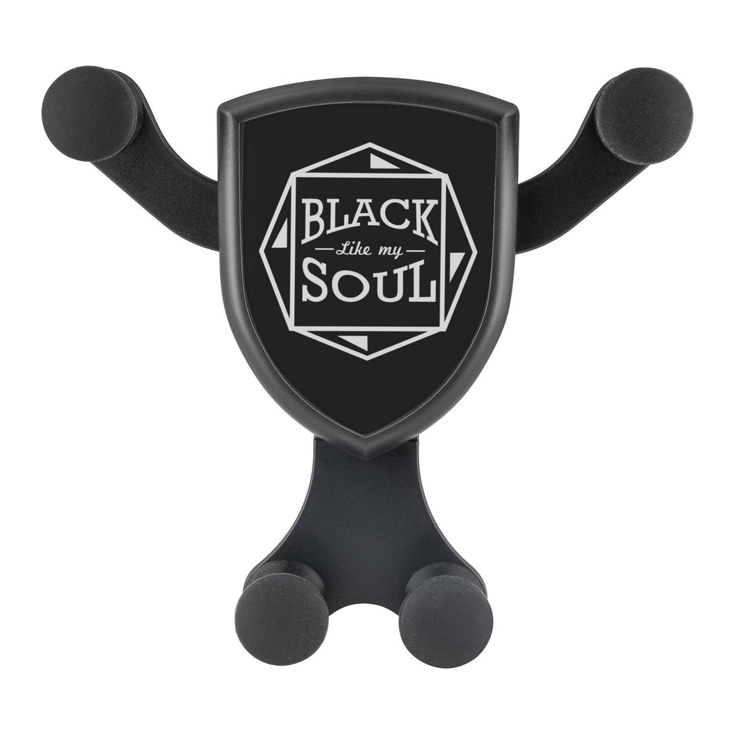 Black Like My Soul Qi Wireless Car Charger Mount Funny Gift Ideas Humor Gag