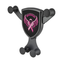 Load image into Gallery viewer, Breast Cancer Awareness Survivor Pink Ribbon Angel Wings Qi Wireless Car Charger