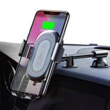 Load image into Gallery viewer, Baseus 10W Fast Qi Wireless Charging Gravity Auto Lock Car Phone Holder Dashboard Stand for iPhone X