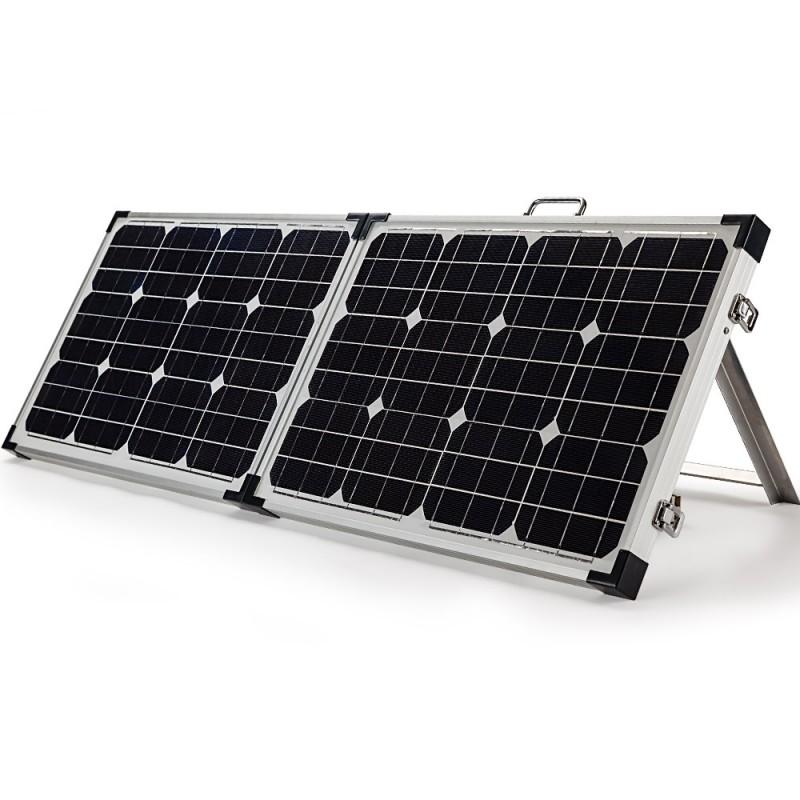 12V 120W Folding Portable Mono Solar Panel Kit Caravan Camping Power USB