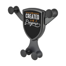 Load image into Gallery viewer, Created With A Purpose Qi Wireless Car Charger Mount Christian Gift Religious