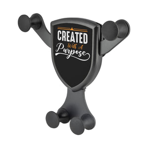 Created With A Purpose Qi Wireless Car Charger Mount Christian Gift Religious