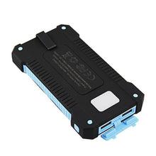 Load image into Gallery viewer, Solar Phone Charger PowerBank DCAE Real 10000mAh Power Bank Waterproof Shock drop resistance Dual USB Travel  For Android smart phone