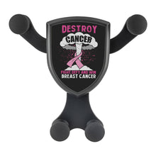 Load image into Gallery viewer, Destroy Cancer Fight Defy &amp; Win Breast Cancer Qi Wireless Car Charger Mount Gift