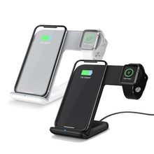 Load image into Gallery viewer, Bakeey 2 in 1 10W 7.5W Wireless Charger Charging Dock For iPhone XS MAX XR iWatch 1 2 3 4 S9 Note 9