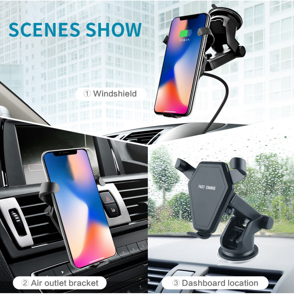 Car Mount Wireless Charger and Holder