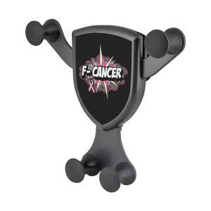 F-Cancer Breast Cancer Awareness Qi Wireless Car Charger Mount Gift Ideas