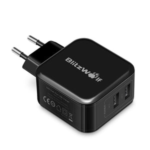 BlitzWolf® BW-S2 4.8A 24W Dual EU USB Charger With Power3S Tech for iphone 8 8 Plus Xiaomi