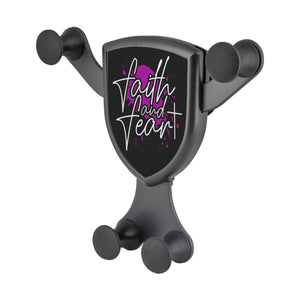 Faith & Fear Qi Wireless Car Charger Mount Christian Gift Religious Spiritual