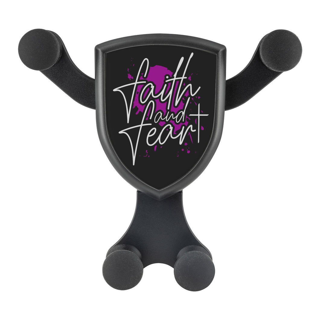 Faith & Fear Qi Wireless Car Charger Mount Christian Gift Religious Spiritual
