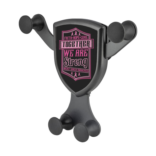 Faith Hope Cure Together We Are Strong Breast Cancer Qi Wireless Car Charger