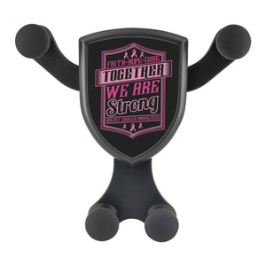 Faith Hope Cure Together We Are Strong Breast Cancer Qi Wireless Car Charger