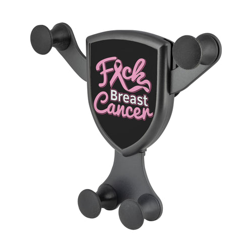 F*ck Breast Cancer Pink Ribbon Qi Wireless Car Charger Mount Gift Ideas
