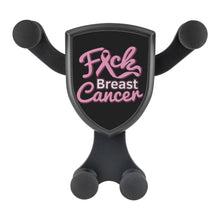 Load image into Gallery viewer, F*ck Breast Cancer Pink Ribbon Qi Wireless Car Charger Mount Gift Ideas