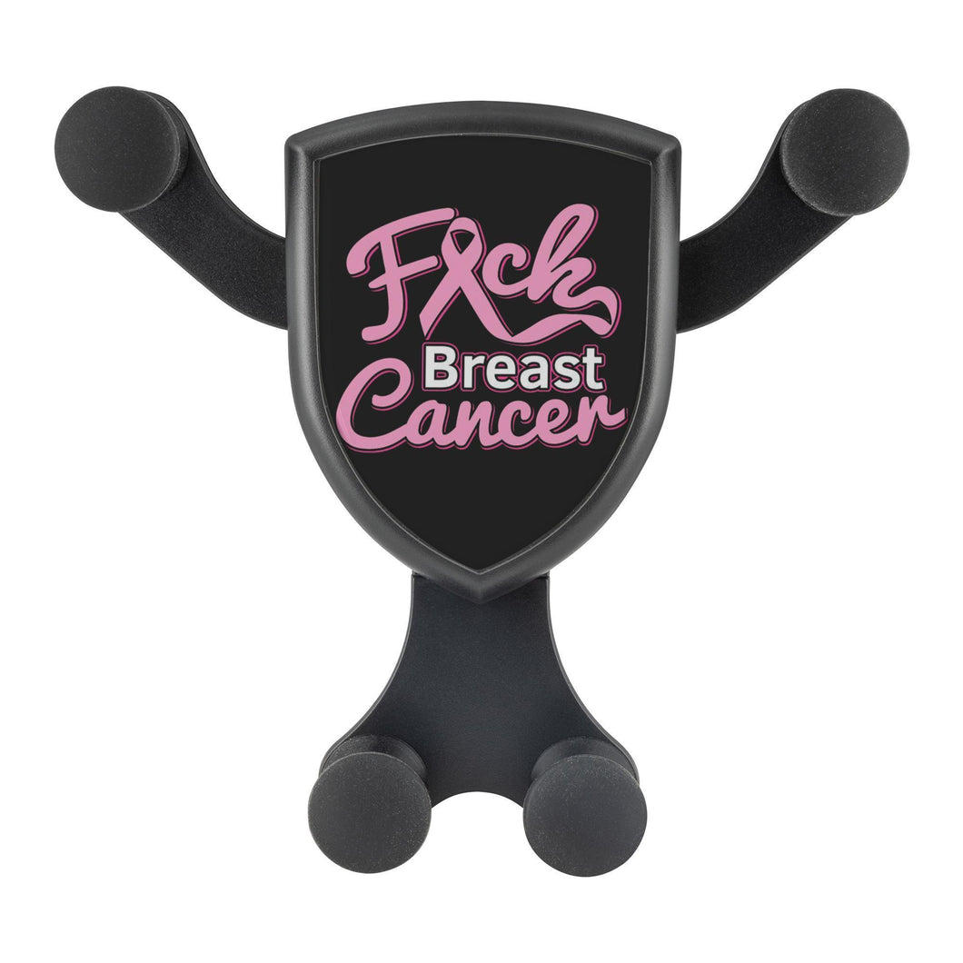 F*ck Breast Cancer Pink Ribbon Qi Wireless Car Charger Mount Gift Ideas