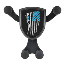Load image into Gallery viewer, Fight Patriot American Flag Light Blue Ribbon Qi Wireless Car Charger Mount Gift