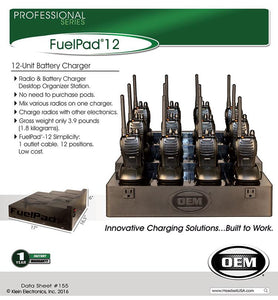 FuelPad12™ 12-Unit Battery Charger Organizer fits Blackbox Plus