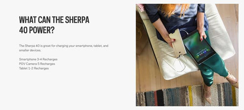 Sherpa 40 Power Bank - USB and Solar Charger