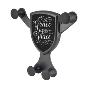 Grace Upon Grace Qi Wireless Car Charger Mount Christian Gift Ideas Religious