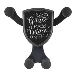 Grace Upon Grace Qi Wireless Car Charger Mount Christian Gift Ideas Religious