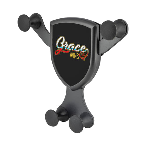 Grace Wins Qi Wireless Car Charger Mount Christian Gift Religious Spiritual