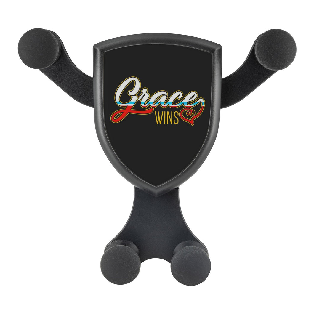 Grace Wins Qi Wireless Car Charger Mount Christian Gift Religious Spiritual